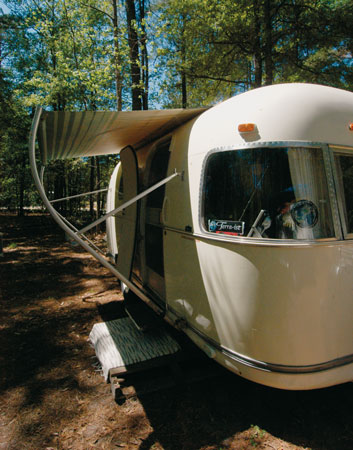 Hit the open road in an eco-friendly RV like Claire Anderson and Shawn Schreiner, who are touring the United States in a 1976 Airstream trailer that they’re eco-remodeling as they go. These RV adventurers pull their Airstream with a used Ford F250 diesel truck retrofitted to run on used straight vegetable oil (SVO) that they obtain from restaurants.